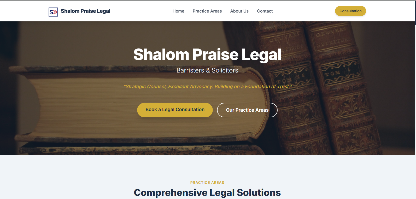 Screenshot of Client Website 1